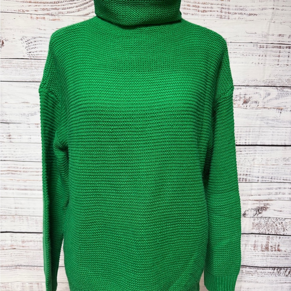 Green Turtleneck Sweater